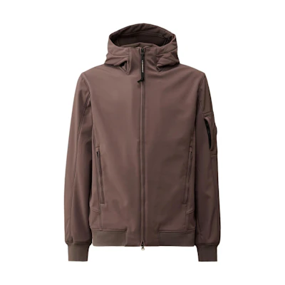 C.P. Company FW24 Purple Softshell Hooded Jacket with Goggle Lens Details Men CMOW013A006097A771