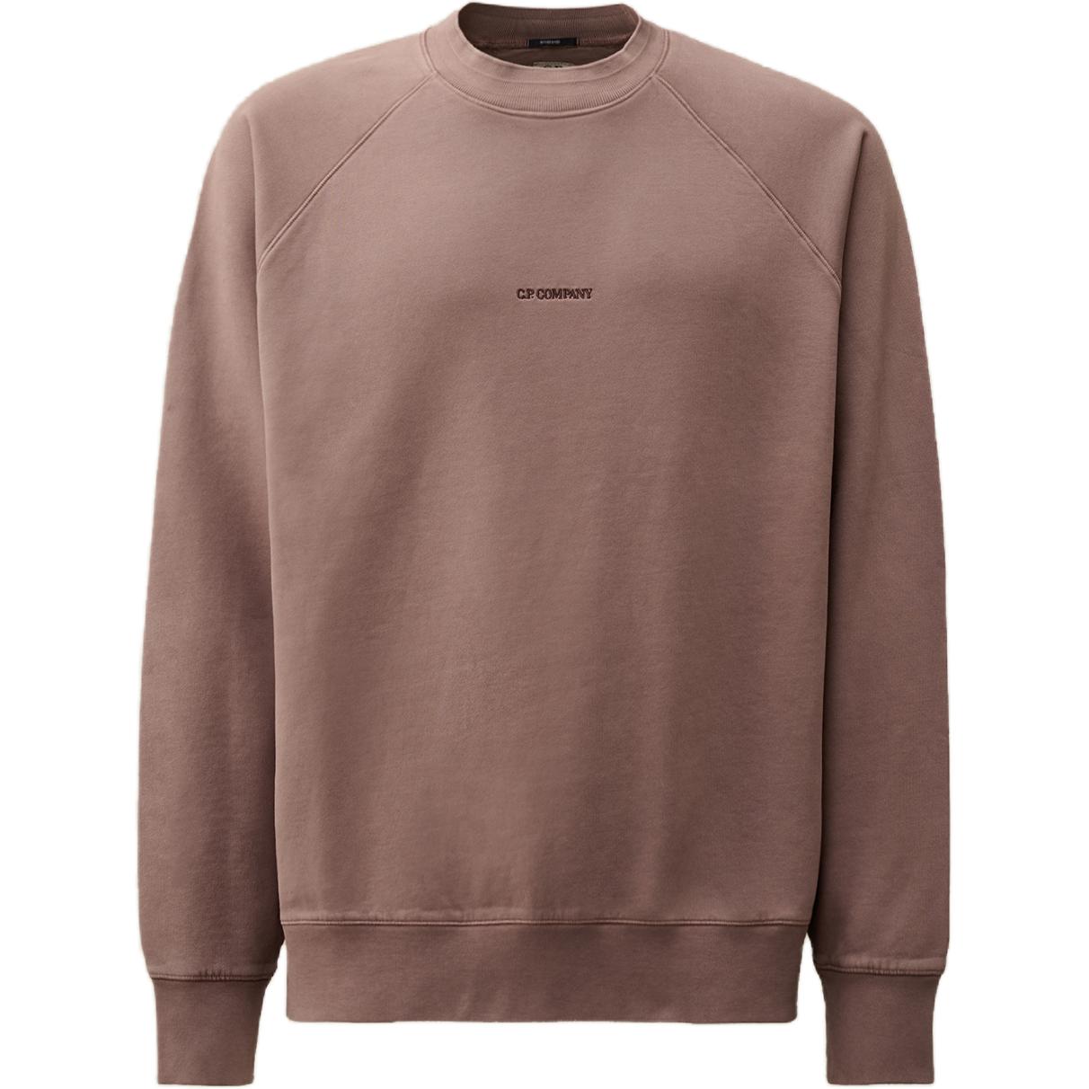 C.P. Company FW24 Ribbed Crewneck Sweatshirt Purple Dove Mens CMSS153A006372R735