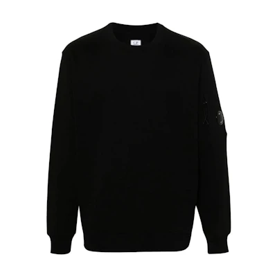 C.P. Company FW24 Textured Pocket Logo Crewneck Sweatshirt Men’s Black CMSS023A005086W999