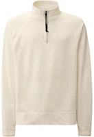 C.P. Company FW24 White Raglan Sweatshirt with Ribbed Hem and Embroidered Logo CMSS071A002246G103 C.P. Company FW24 White Raglan Sweatshirt with Ribbed Hem and Embroidered Logo CMSS071A002246G103