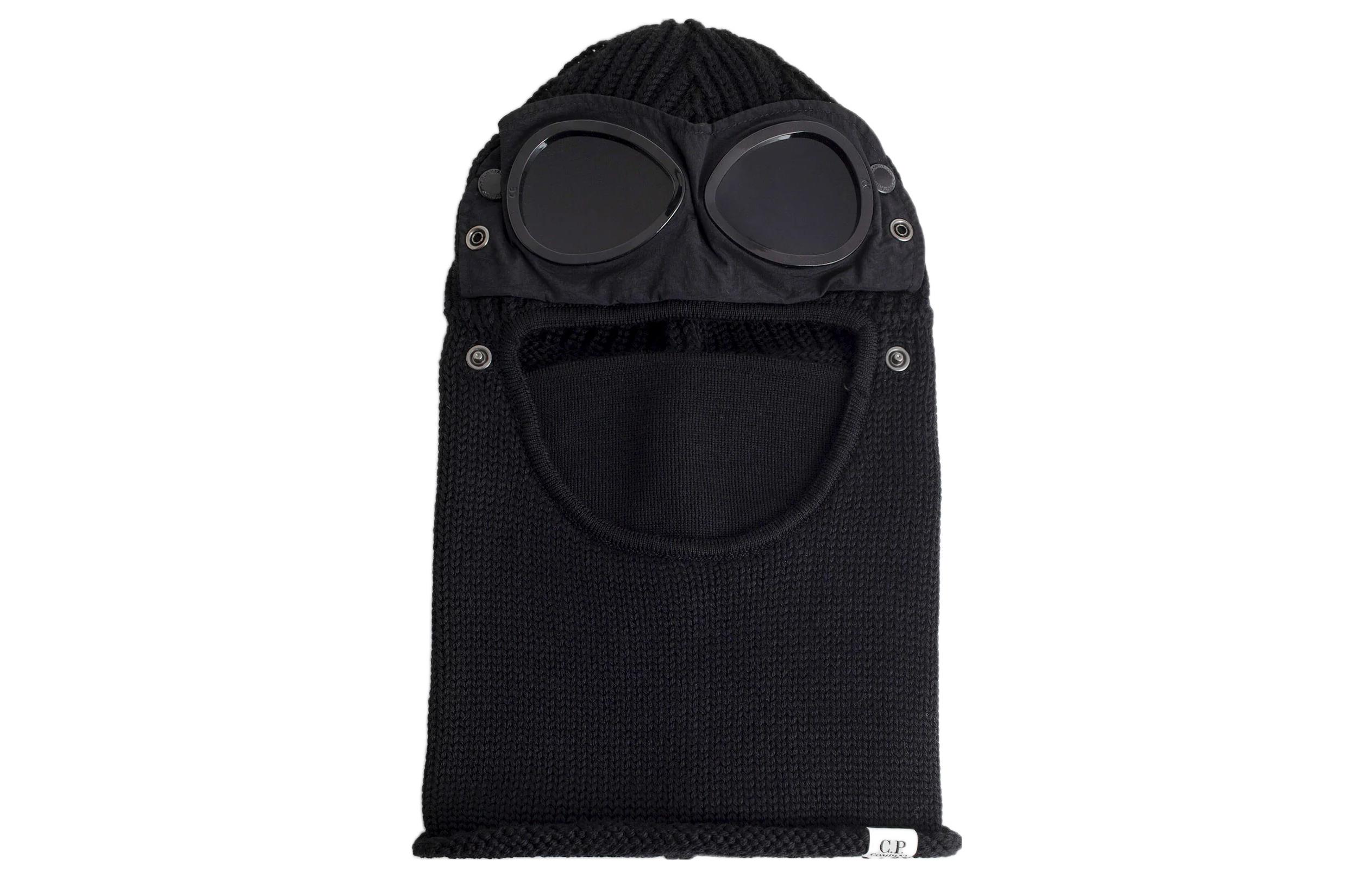 C.P. Company Goggle Beanie Wool Hat Black  Winter Cap. 15CMAC301A005509A999