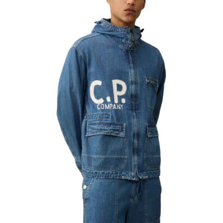 Lookbook C.P. カンパニー ゴーグルプリント ジップアップ フーディ ジャケット ブルー 16CMOW132A006067WD11