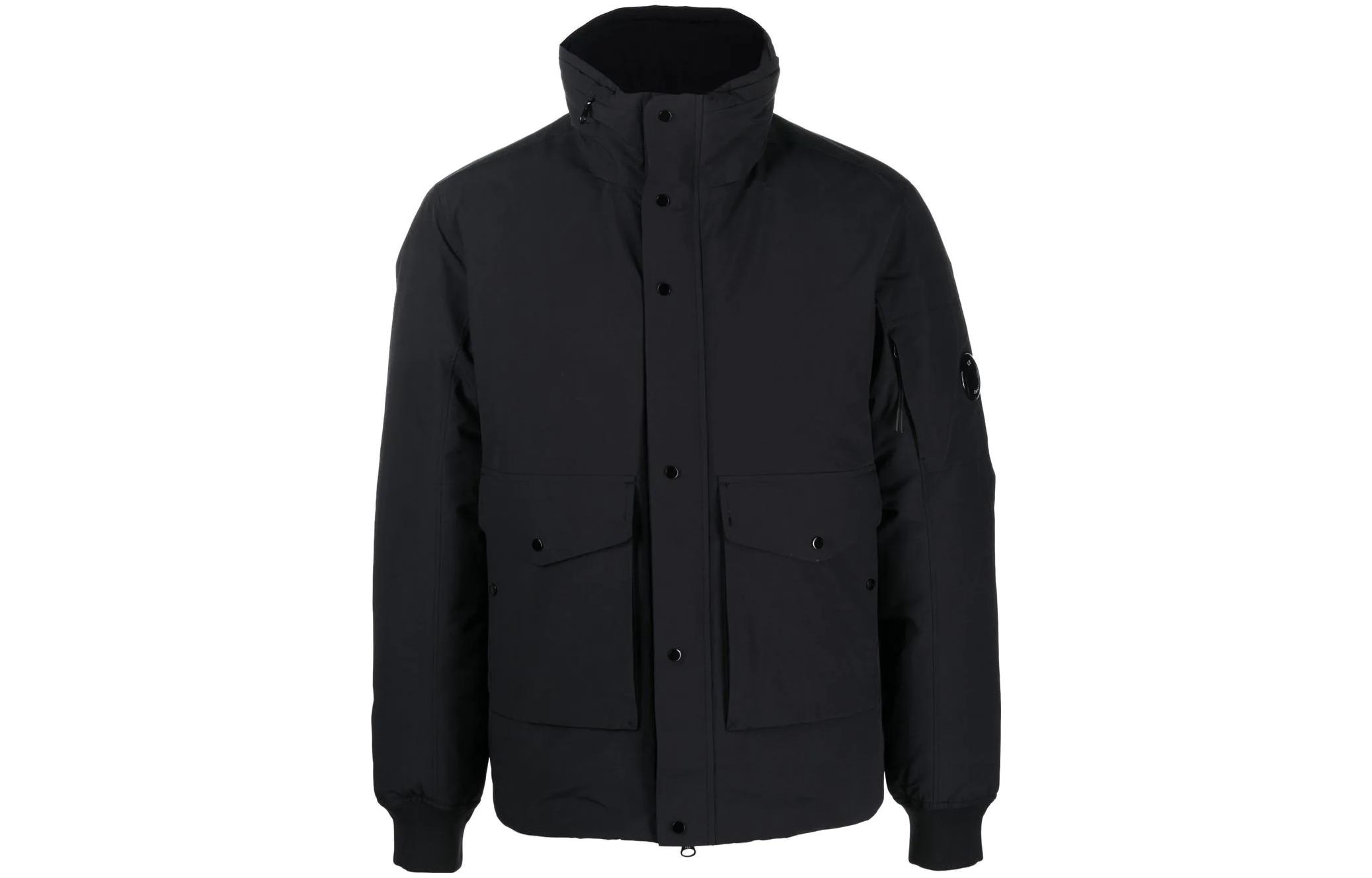 C.P. Company Goggle Zip-Up High Neck Jacket Black 13CMOW162A006355A-999