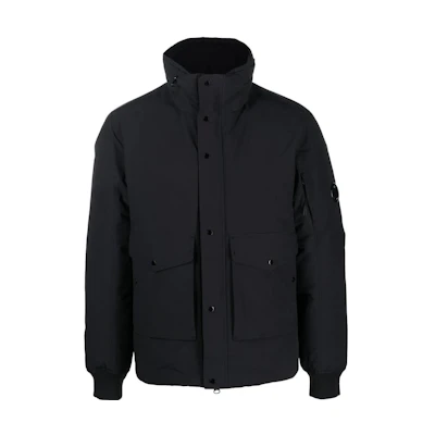 C.P. Company Goggle Zip-Up High Neck Jacket Black 13CMOW162A006355A-999