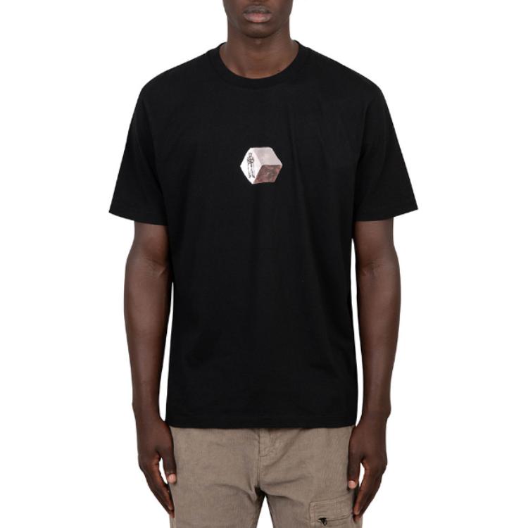 C.P. Company Graphic Print Crewneck Slim Fit T-Shirt Black CMTS165A006586W999