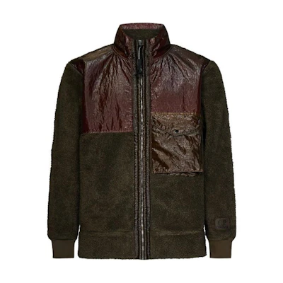 C.P. Company Green Color-Block Stand Collar Slim-Fit Jacket CMSS270A005926M683