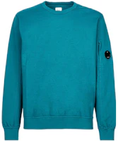C.P. Company Green Crewneck Pullover Sweatshirt Long Sleeve Solid Color 13CMSS032A002246G-861 C.P. Company Green Crewneck Pullover Sweatshirt Long Sleeve Solid Color 13CMSS032A002246G-861