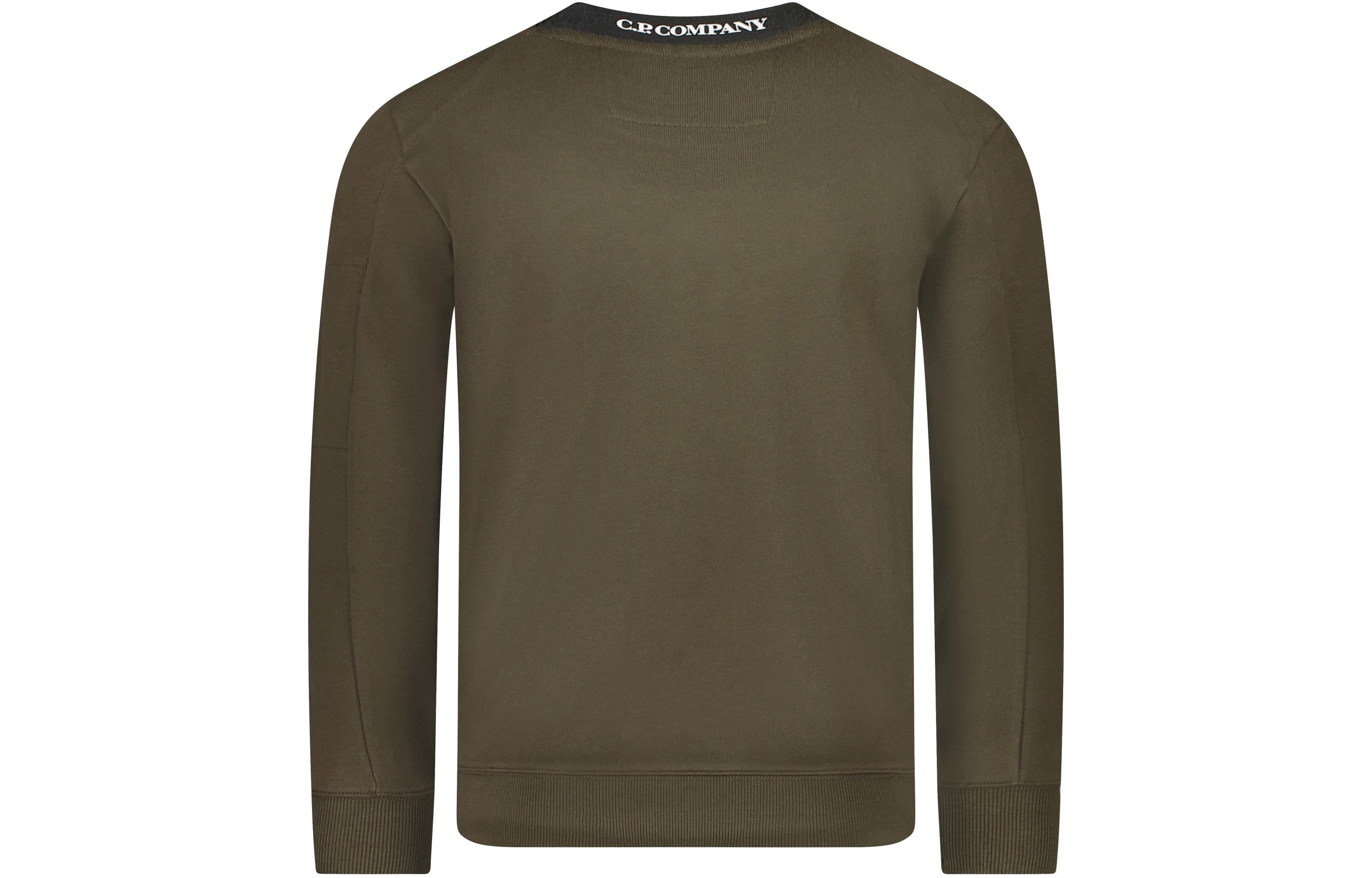 C.P. Company Green Crewneck Pullover Sweatshirt Long Sleeve CMSS022A005086W683