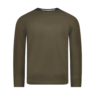 C.P. Company Green Crewneck Pullover Sweatshirt Long Sleeve CMSS022A005086W683