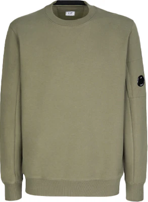 C.P. カンパニー グリーン クルーネック スウェットシャツ ロゴアクセント付き 11CMSS055A005086W-665 Buy C.P. カンパニー グリーン クルーネック スウェットシャツ ロゴアクセント付き 11CMSS055A005086W-665