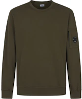 C.P. Company Green Crewneck Sweatshirt with Logo CMSS019A002246G683 C.P. Company Green Crewneck Sweatshirt with Logo CMSS019A002246G683