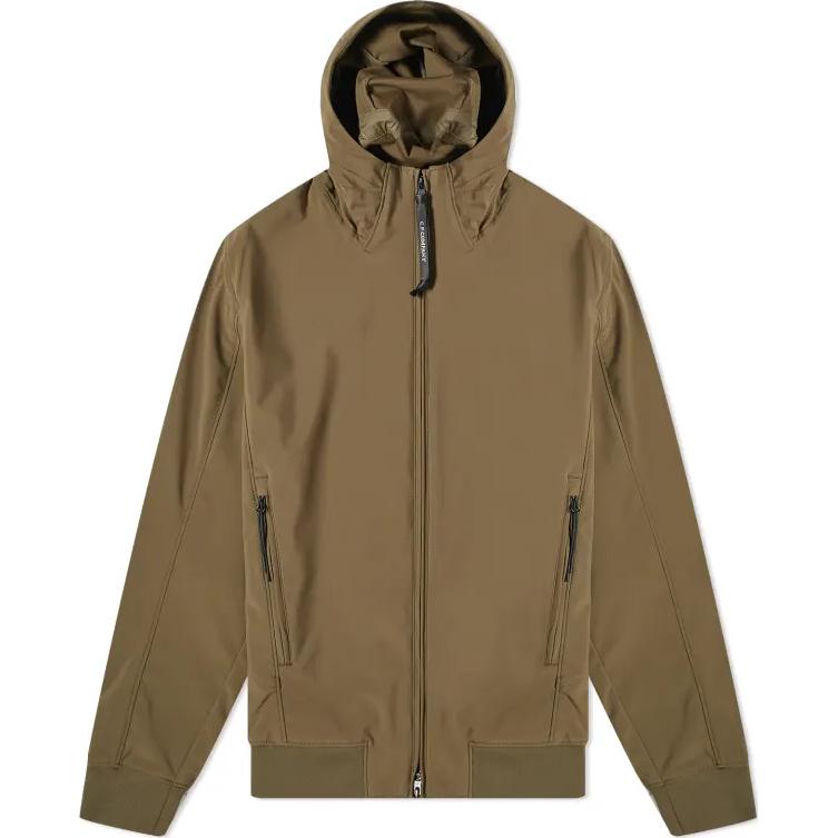 C.P. Company Green Fitted Zip-Up Hoodie Jacket Long Sleeve CMOW003A005968A683