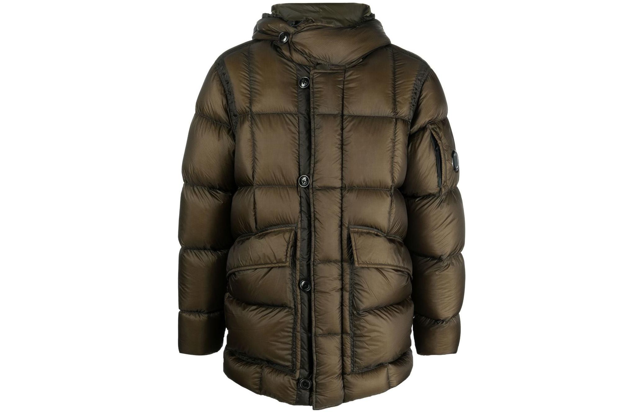 C.P. Company Green Hooded Casual Button Jacket 13CMOW176A006099A