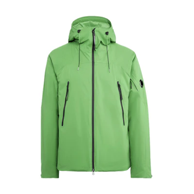 C.P. Company Green Hooded Lens Detail Zip Jacket CMOW025A004117A617