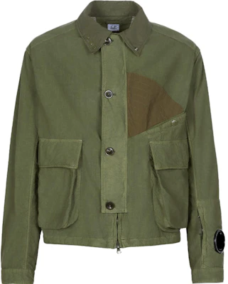 C.P. Company Jaket Lengan Panjang Hijau Logo Cetak Butang Naik 14CMOW175A006456G648 Buy C.P. Company Jaket Lengan Panjang Hijau Logo Cetak Butang Naik 14CMOW175A006456G648