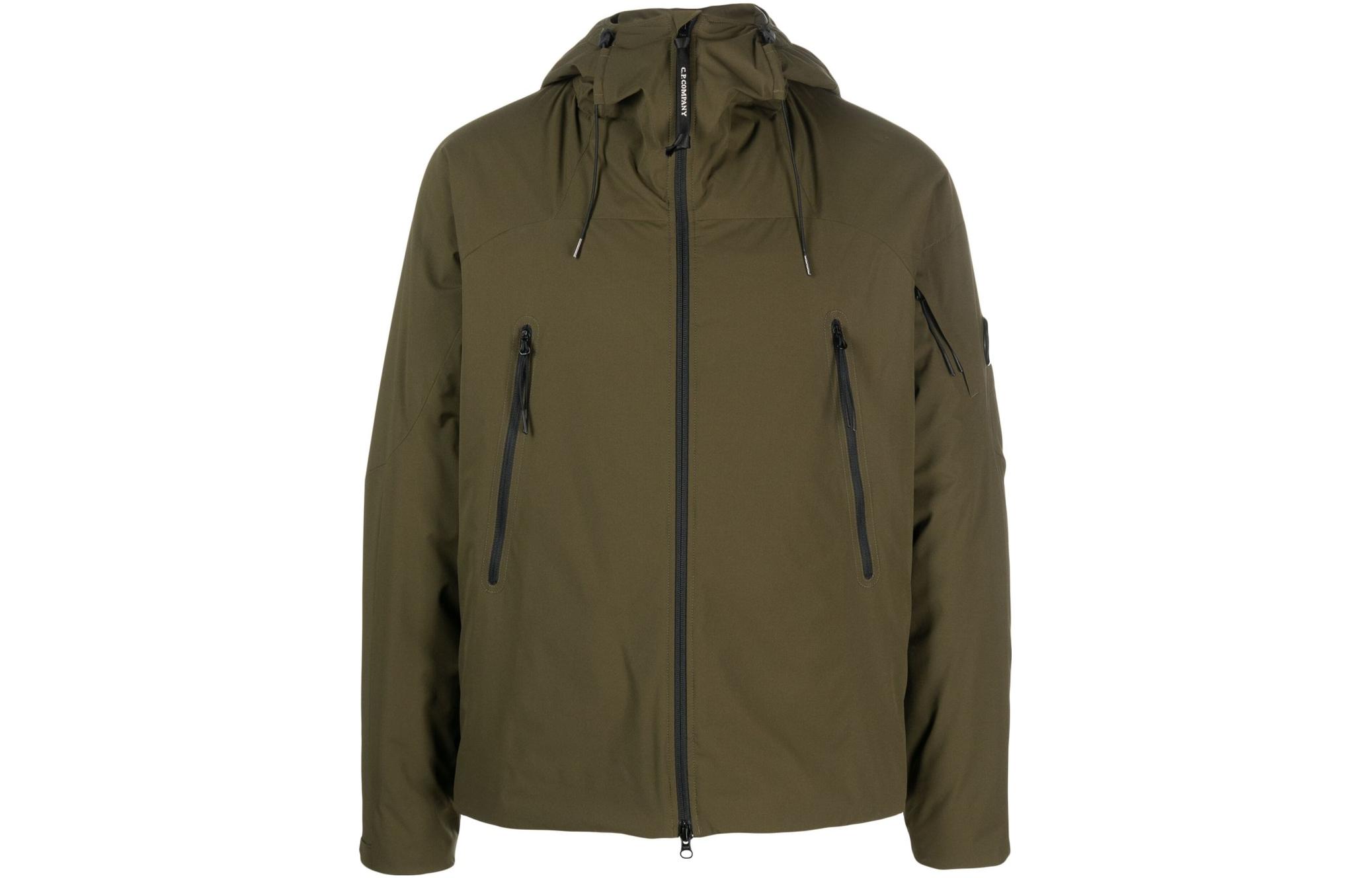 C.P. Company Green Relaxed Fit Zip-Up Hooded Jacket 15CMOW025A004117A