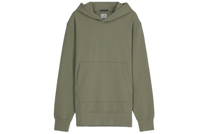 C.P. Company Green Solid Color Hoodie 15CLSS366A006452W335