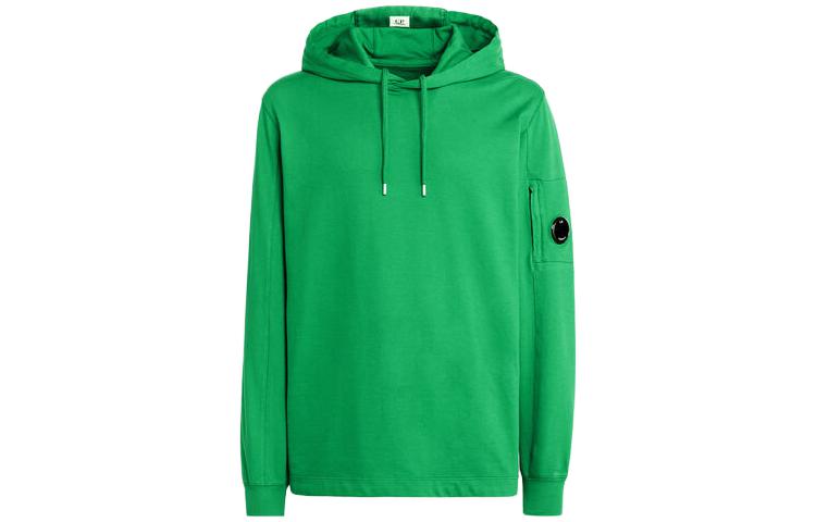 C.P. Company Green Solid Color Loose Fit Hoodie 15CMSS033A002246G617