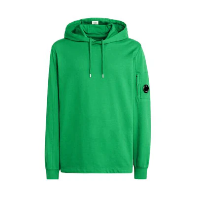C.P. Company Green Solid Color Loose Fit Hoodie 15CMSS033A002246G617