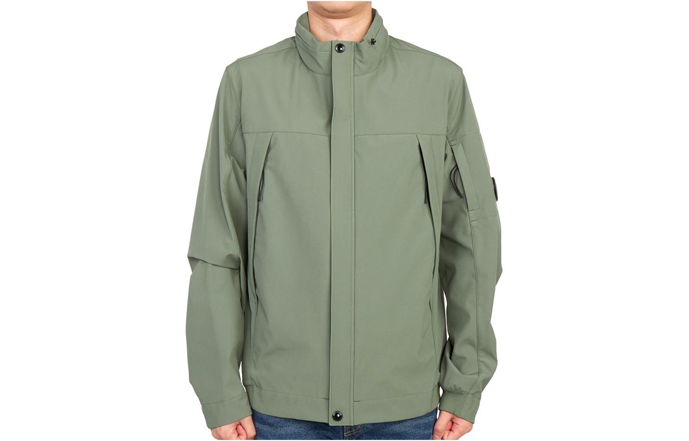 C.P. Company Green Solid Color Zip-Up Hoodie Jacket 14CMOW036A-005968A-648