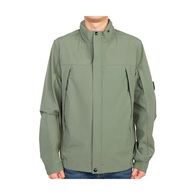 C.P. Company Green Solid Color Zip-Up Hoodie Jacket 14CMOW036A-005968A-648