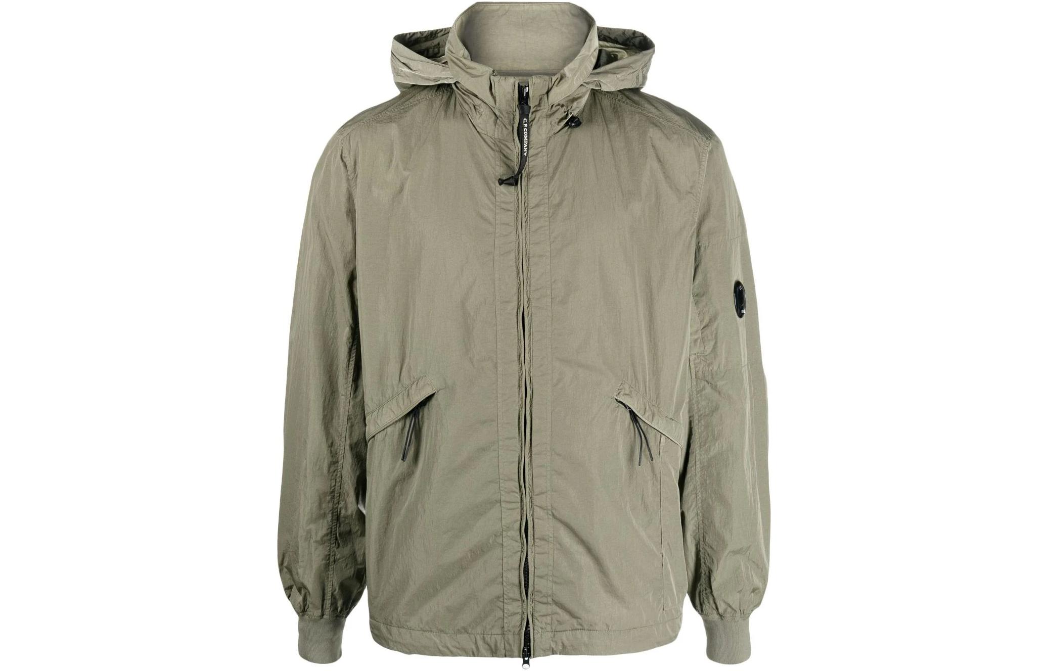 C.P. Company Green Solid Zip-Up Hoodie Jacket 16CMOW175A110030G627