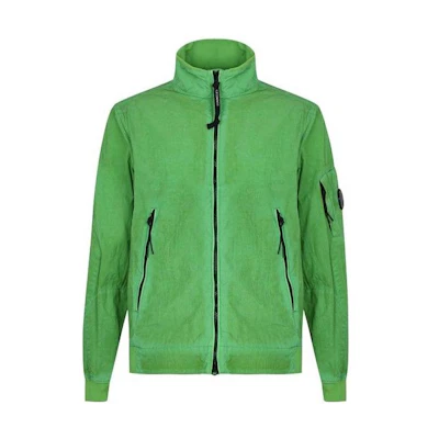 C.P. Company Green Zip-Up High Collar Jacket Long Sleeve 13CMOW252A005864G617
