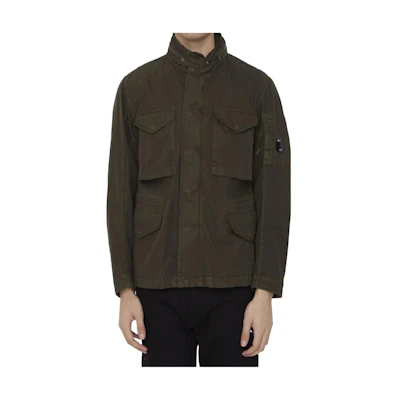 C.P. Company Green Zip-Up High Collar Jacket MOW358A6233G683