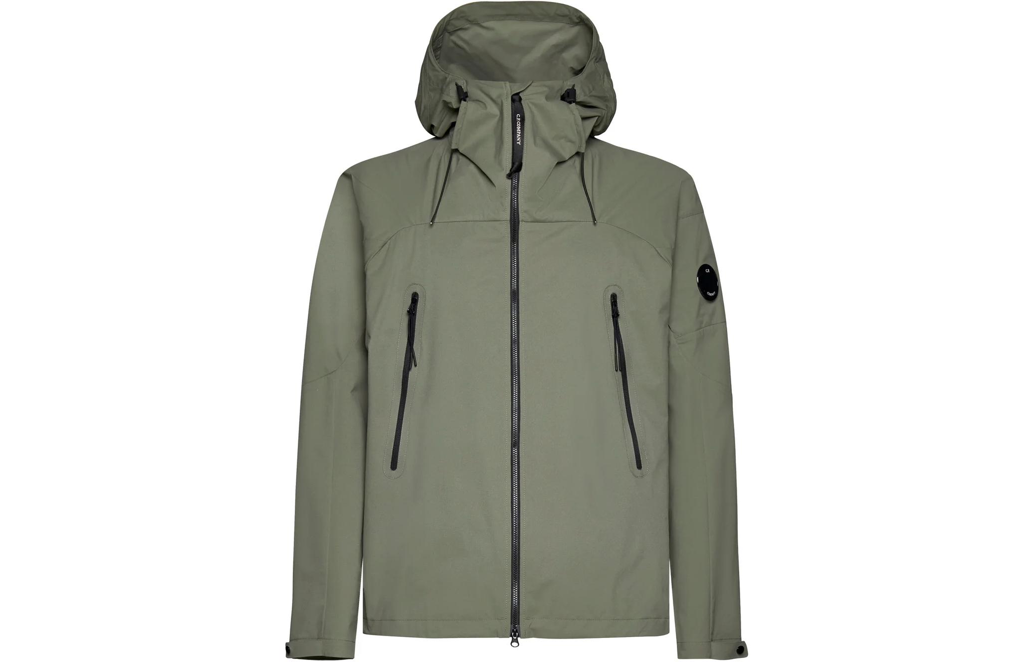 C.P. Company Green Zip-Up Hoodie Jacket with Pockets 14CKOW006C004117A648