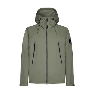C.P. Company Green Zip-Up Hoodie Jacket with Pockets 14CKOW006C004117A648