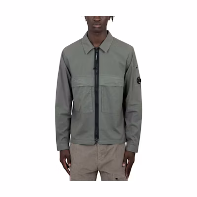 C.P. Company Green Zip-Up Long-Sleeve Jacket for Men CMOS125A110143G674