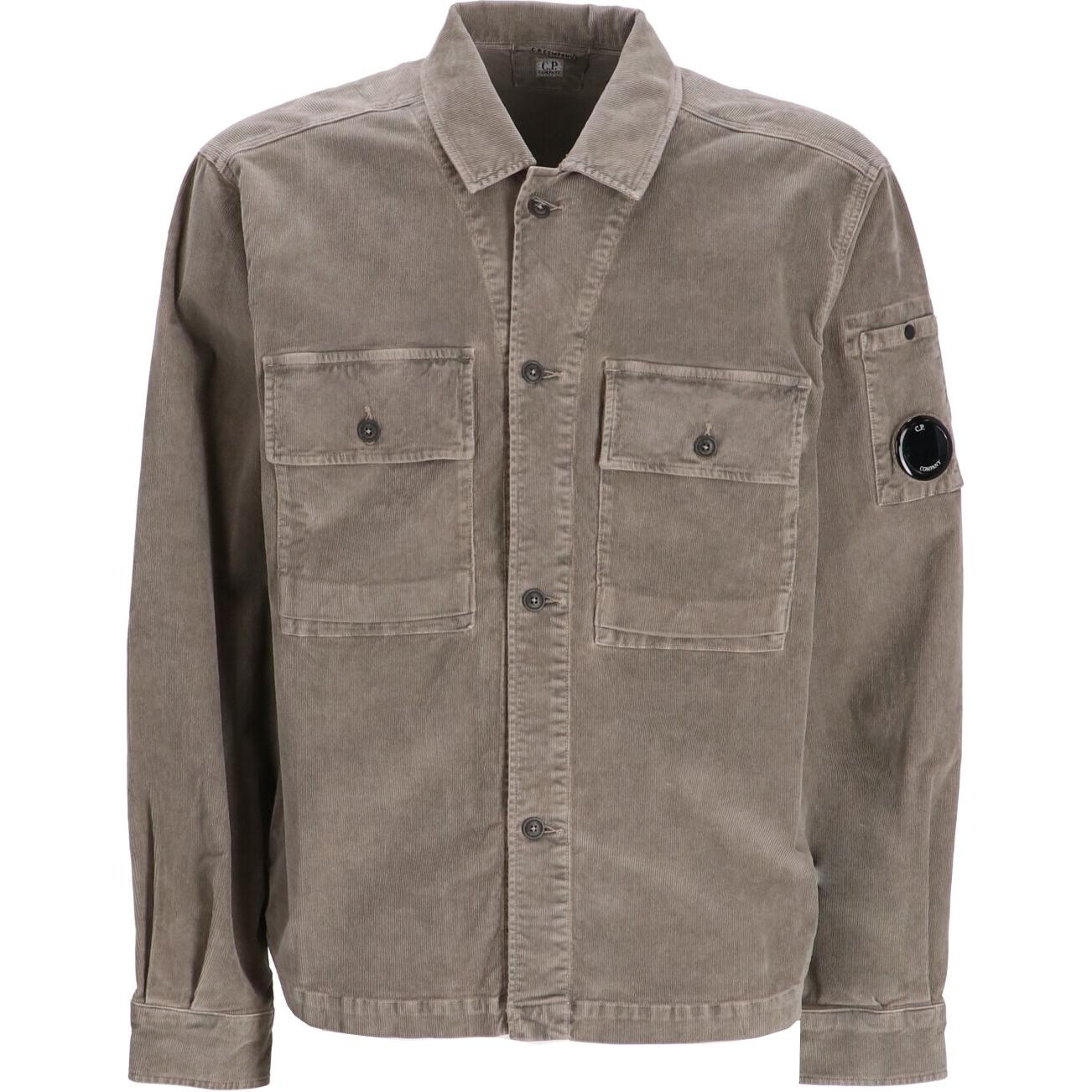 C.P. Company Grey Button-Up Long-Sleeve Jacket CMOS133A006410O359