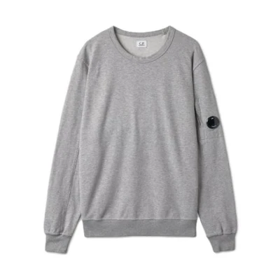 C.P. Company Grey Crewneck Slim-Fit Long-Sleeve Sweatshirt。 15CMSS032A002246GM93