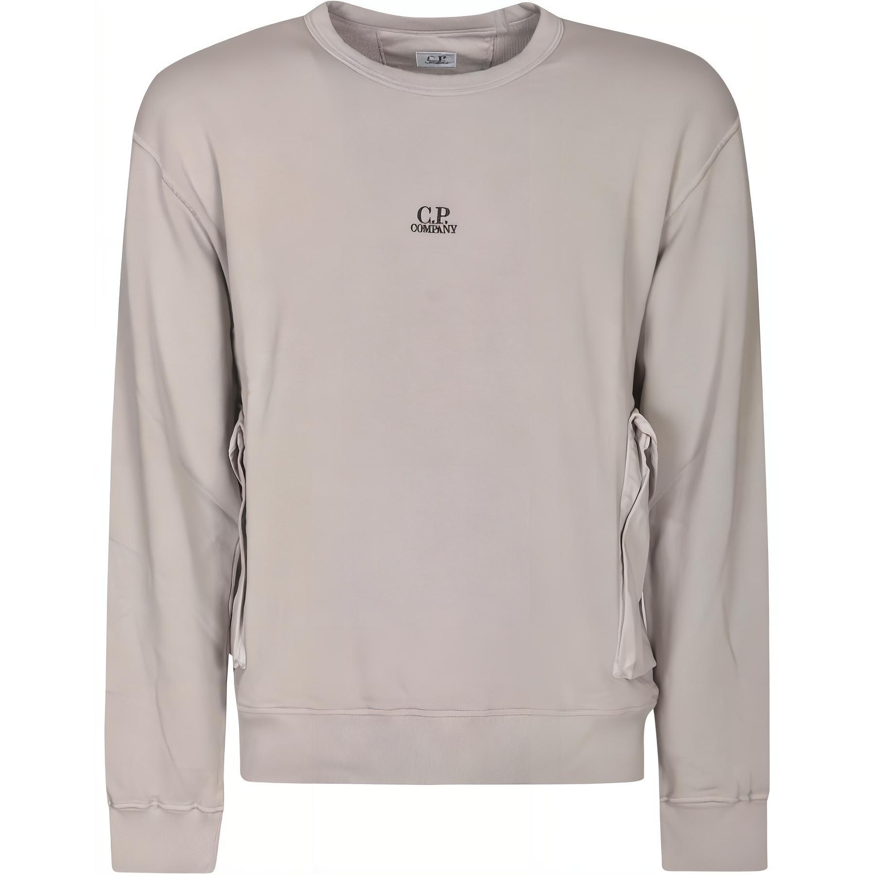 C.P. Company Grey Embroidered Logo Crewneck Sweatshirt 16CMSS248A110039M913