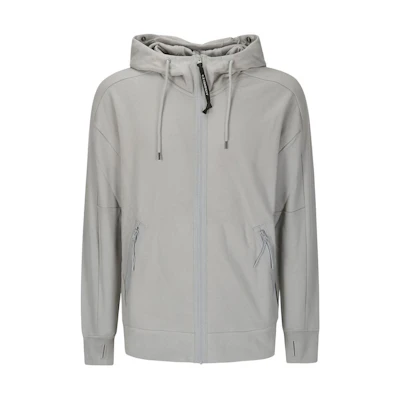 C.P. Company Grey Full-Zip Hoodie Jacket with Pockets 16CMSS082A005086W913