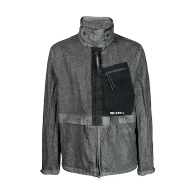 C.P. Company Grey High-Neck Slim Fit Zip-Up Jacket 12CMOW069A006022G978