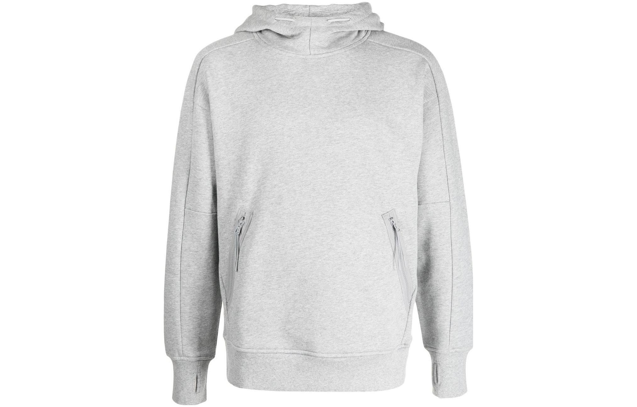 C.P. Company Grey Hoodie with Goggle Detail Pullover Design 14CMSS080A005086WM93