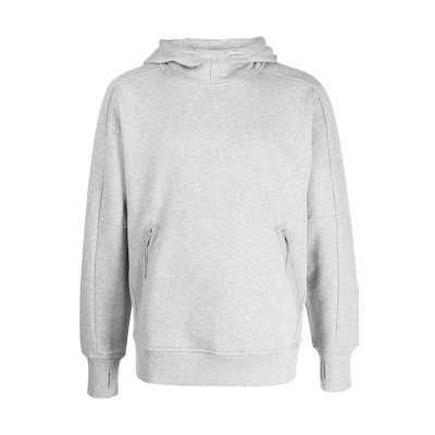 C.P. Company Grey Hoodie with Goggle Detail Pullover Design 14CMSS080A005086WM93