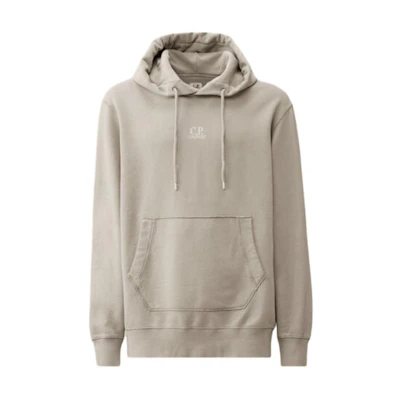 C.P. Company Grey Hoodie with Logo Embroidery CMSS305A006312G913