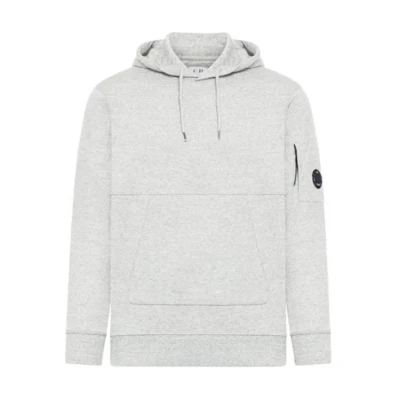 C.P. Company Grey Hoodie with Logo Patch for Men CMSS024A005086WM94