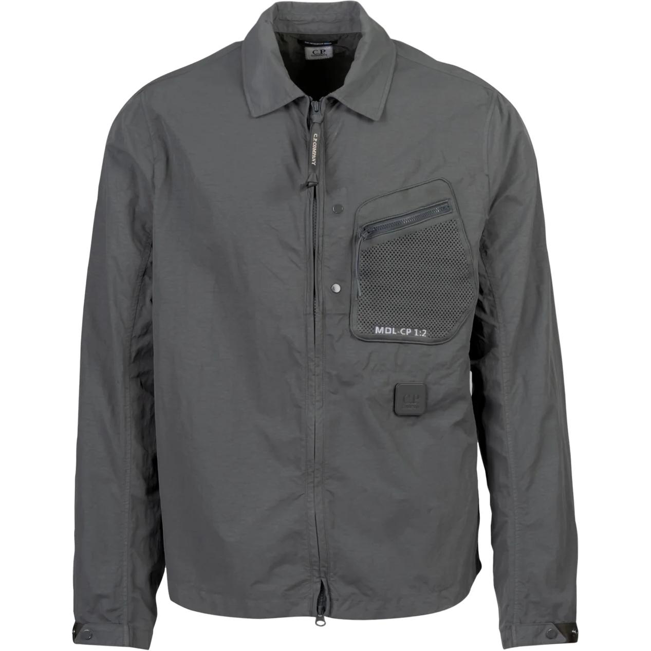 C.P. Company Grey Zip-Up Collared Long-Sleeve Jacket 12CMOS067A005991G-978