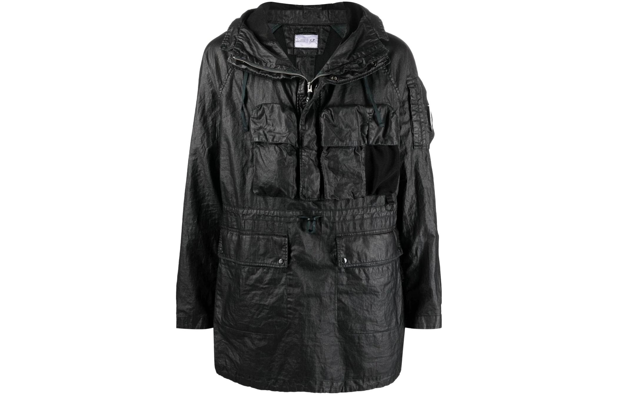 C.P. Company Half-Zip Hoodie Jacket with Multiple Pockets and Drawstring 12CMOW303A006284G-999