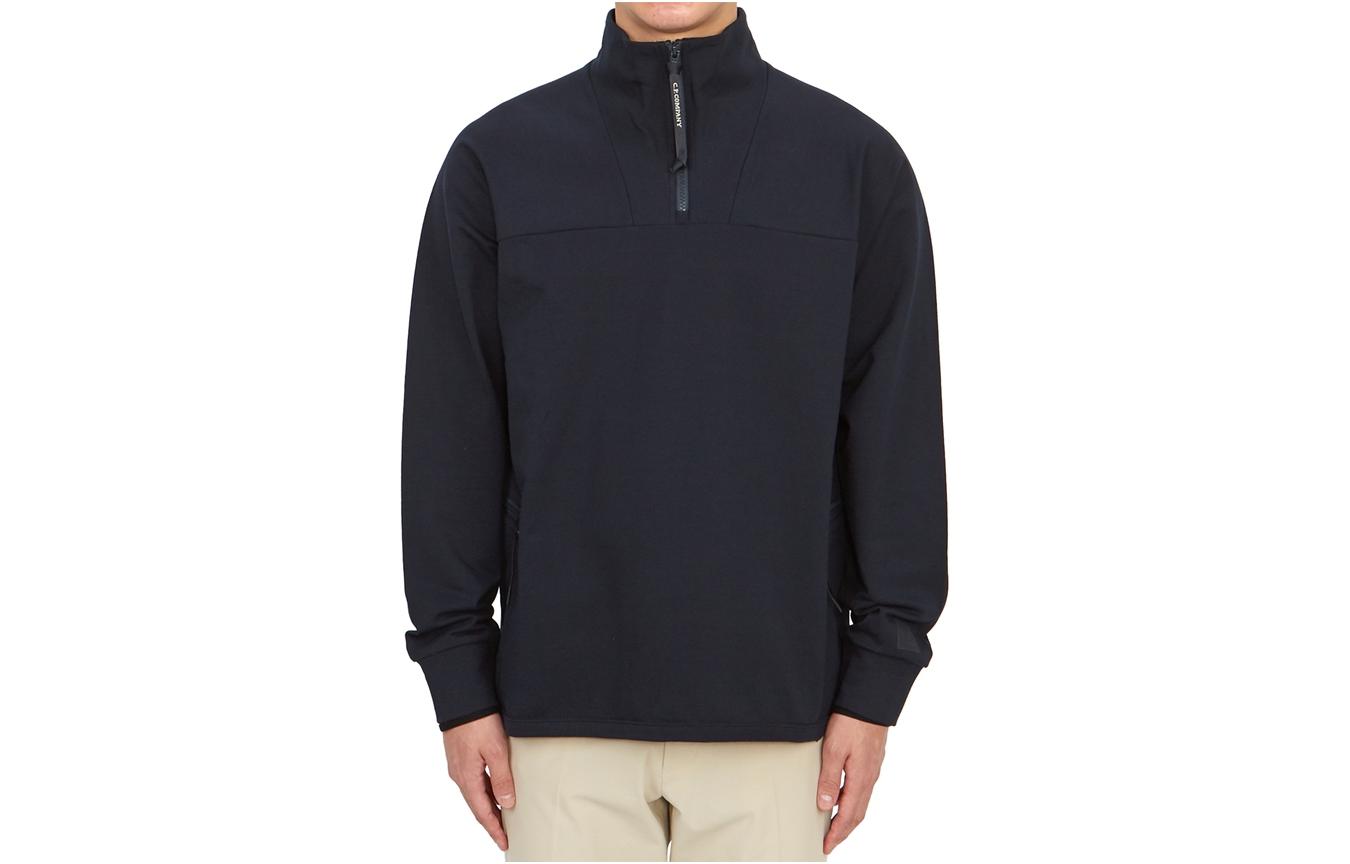 C.P. Company Half-Zip Pullover Sweatshirt Navy Blue 15CLSS039A006452W888