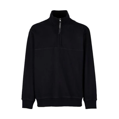 C.P. Company Half-Zip Stand Collar Sweatshirt Black 14CMSS065A005086W999