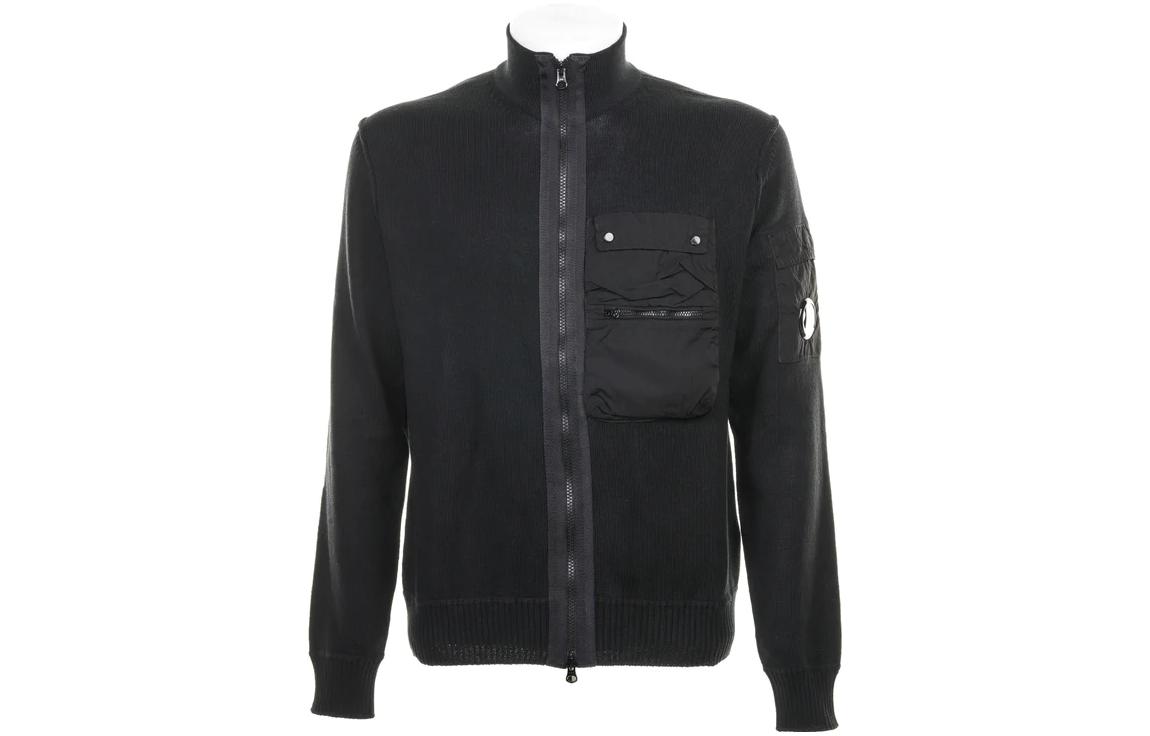 C.P. Company High Collar Long Sleeve Jacket Black KN184A5367M999