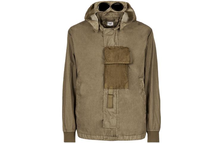 C.P. Company Hybrid Garment Dyed Hooded Goggle Jacket Windproof Long Sleeve 14CMOW220A006233G339