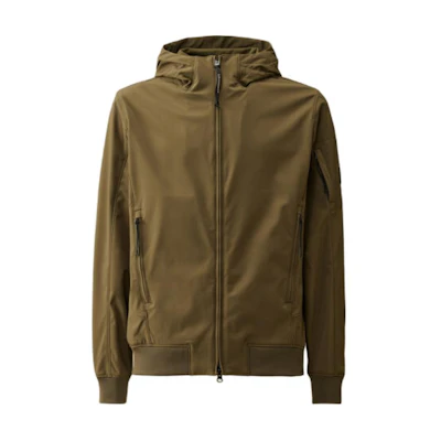 C.P. Company Ivy Green Solid Color Hooded Zip-Up Casual Jacket 16CMOW003A005968A683-54