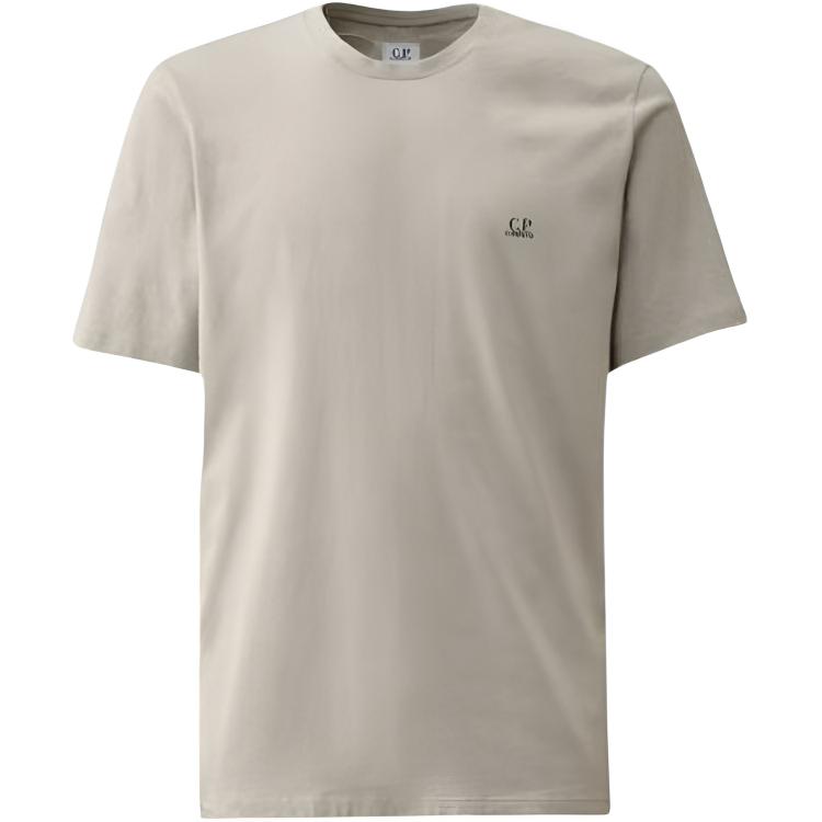 C.P. Company Jersey Goggle Logo T-Shirt Grey White Short Sleeve Crewneck. CMTS044A005100W913