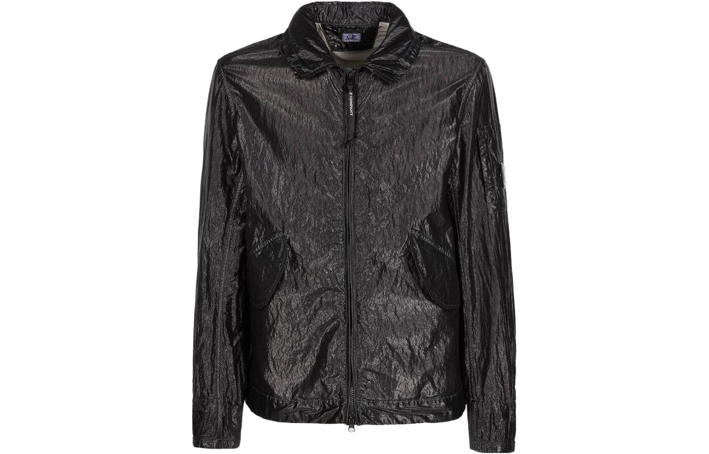 C.P. Company KAN-D Detachable Collar Zip-Up Hooded Jacket Black 14CMOW178A006206G999