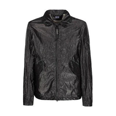 C.P. Company KAN-D Detachable Collar Zip-Up Hooded Jacket Black 14CMOW178A006206G999